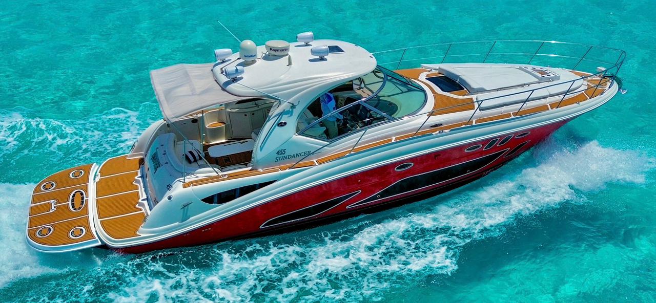 Jet ski action sports Cancun lagoon Caribbean water sports